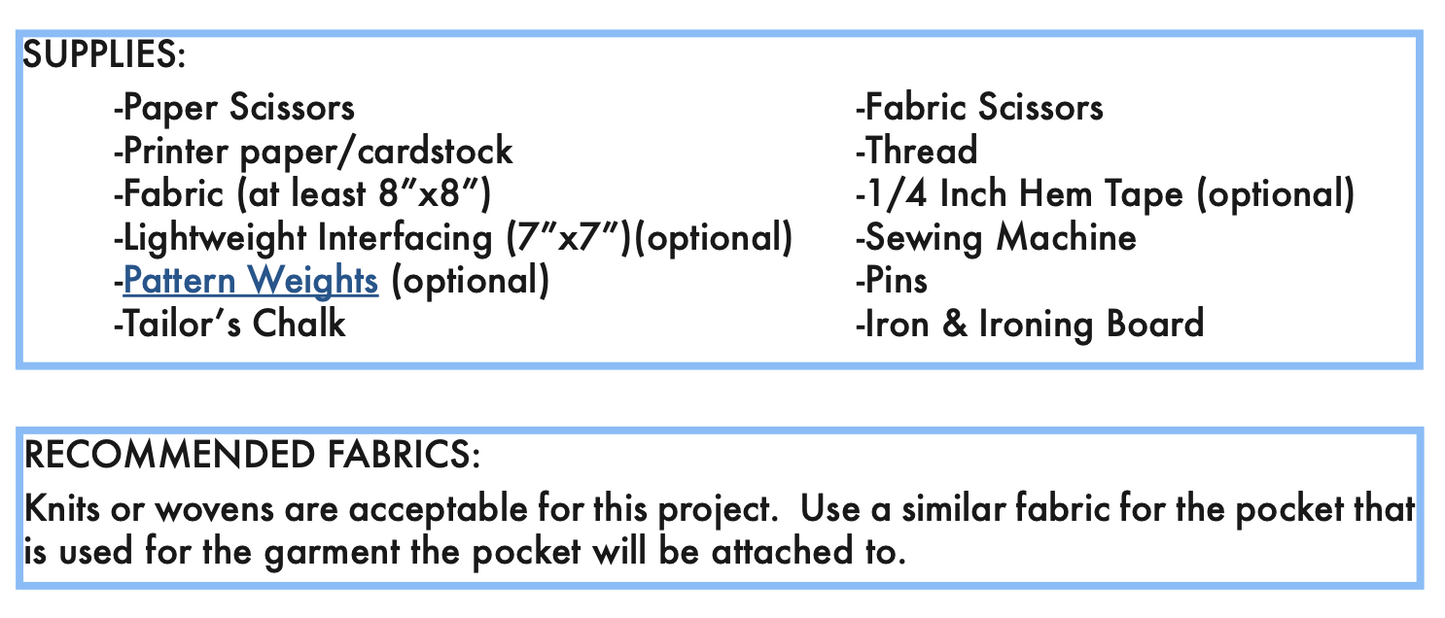 Patch Pocket Pattern